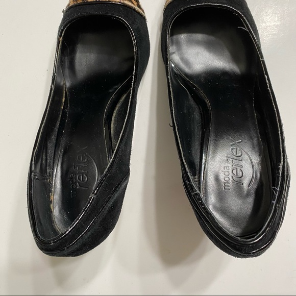 Moda Reflex 6M Suede Pointed Leopard Print Heels - Picture 3 of 10